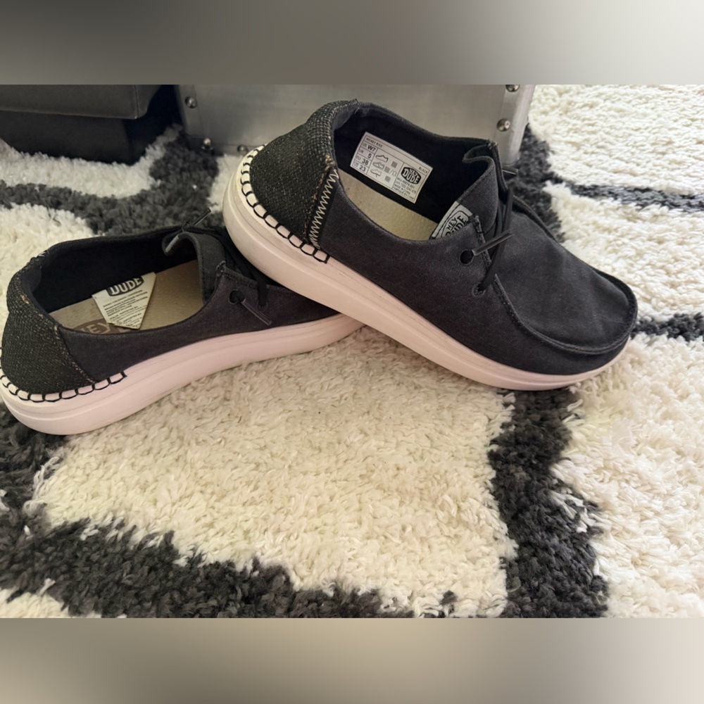 Hey Dudes - Wendy Rise in Black Size 7 - Picture 2 of 5